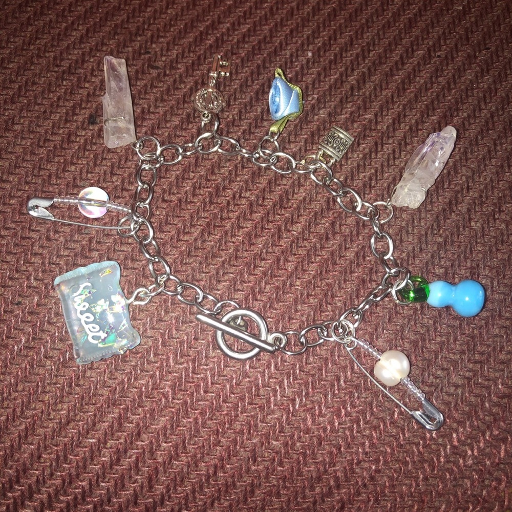 Blue charm bracelet